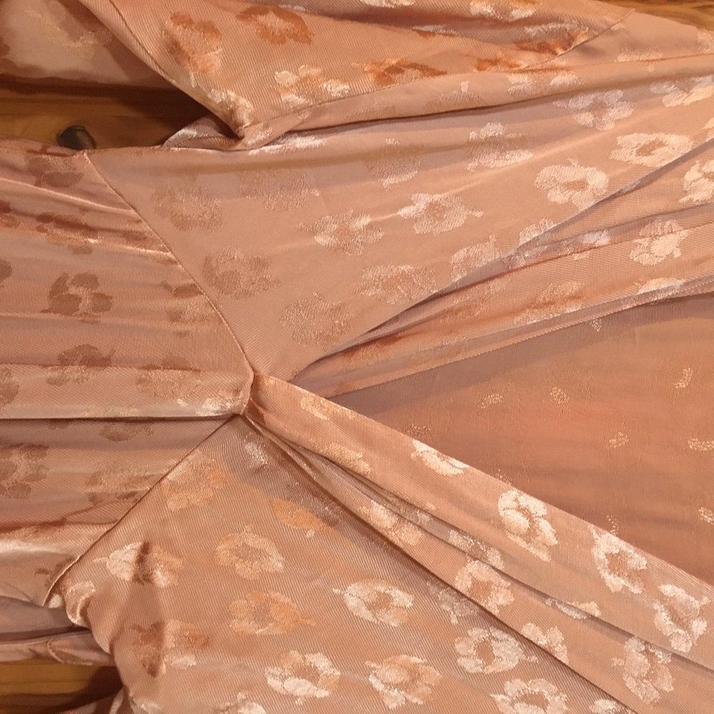 NWOT Topshop Silk Wrap Dress - Picture 2 of 4